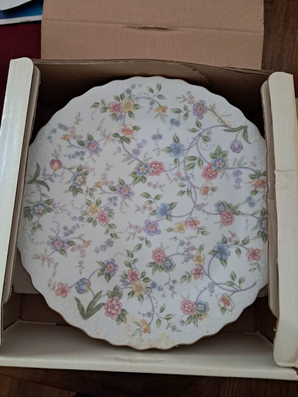 Andrea By Sadek VINTAGE Floral Porcelain Serving Platter BNIB